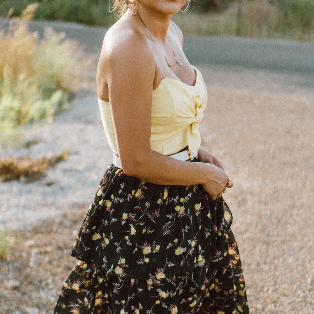 Lush Strapless Bow Top - Picture 2 of 5